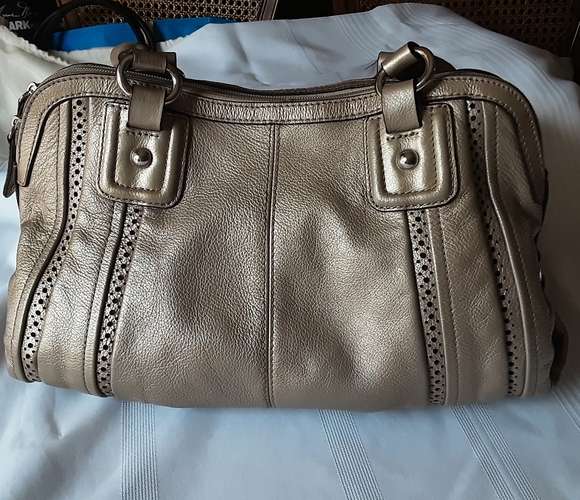 LIKE NEW Danier Metallic Gold Leather - Picture 1 of 15